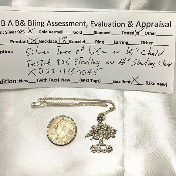 XO# Silver “Tree of Life” Necklace - Picture 7 of 7